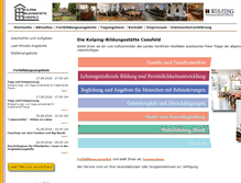 Tablet Screenshot of kolping-bildungsstaette-coesfeld.de